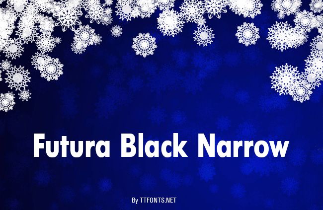Futura Black Narrow example